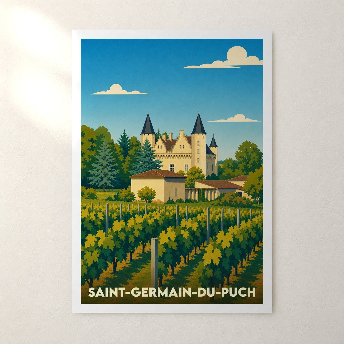 Affiche Saint-Germain-du-Puch – sans cadre, accrochée au mur