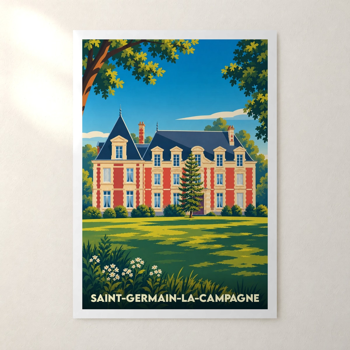 Affiche Saint-Germain-la-Campagne – sans cadre, accrochée au mur