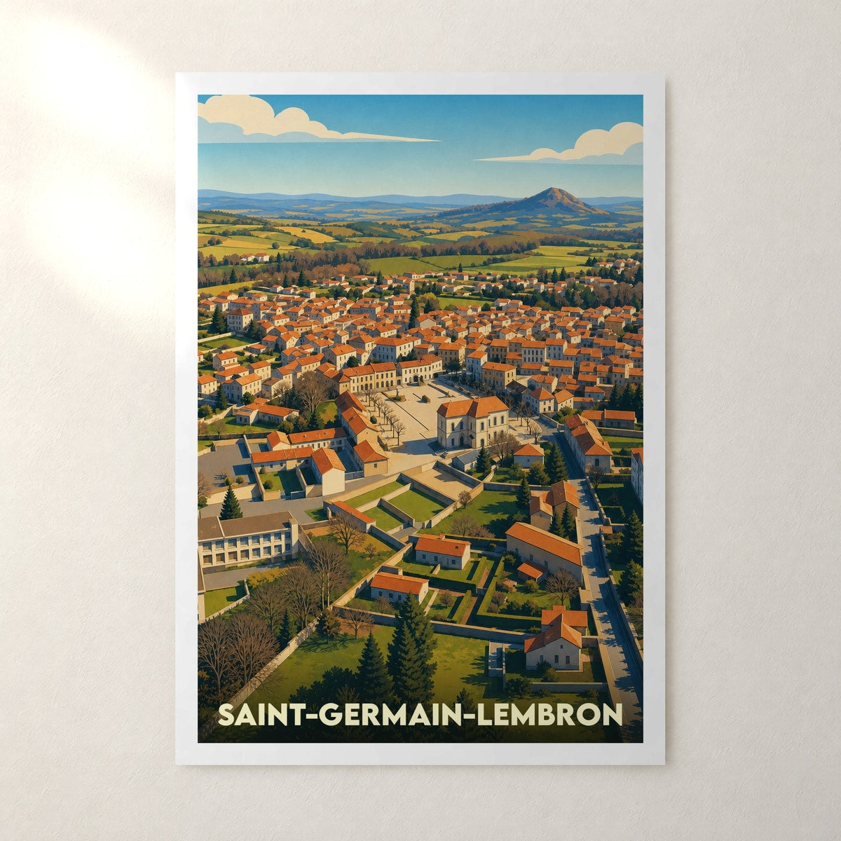 Affiche Saint-Germain-Lembron – sans cadre, accrochée au mur