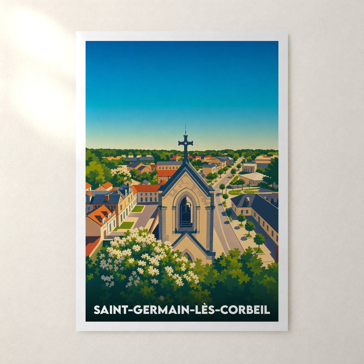 Affiche Saint-Germain-lès-Corbeil – sans cadre, accrochée au mur