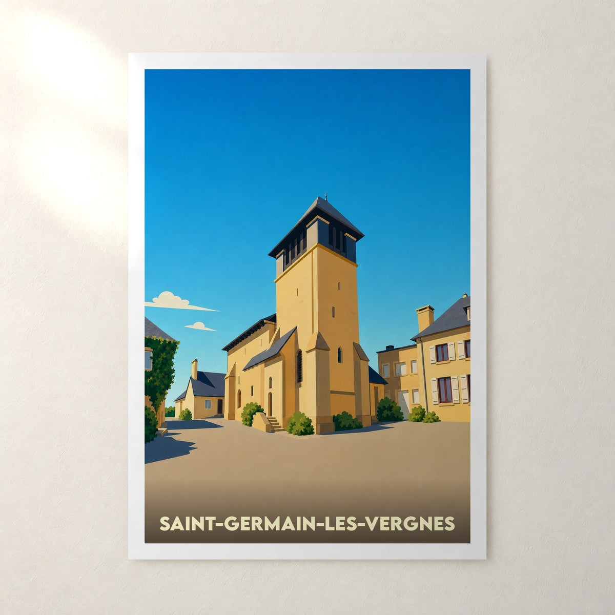 Affiche Saint-Germain-les-Vergnes – sans cadre, accrochée au mur