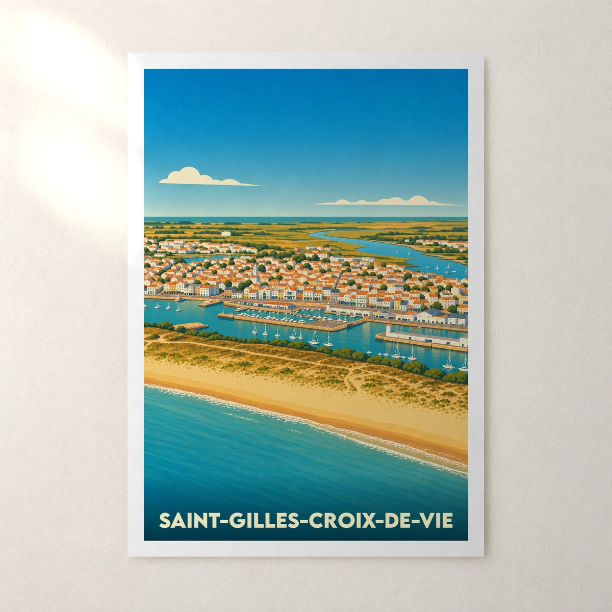 Affiche Saint-Gilles-Croix-de-Vie – sans cadre, accrochée au mur