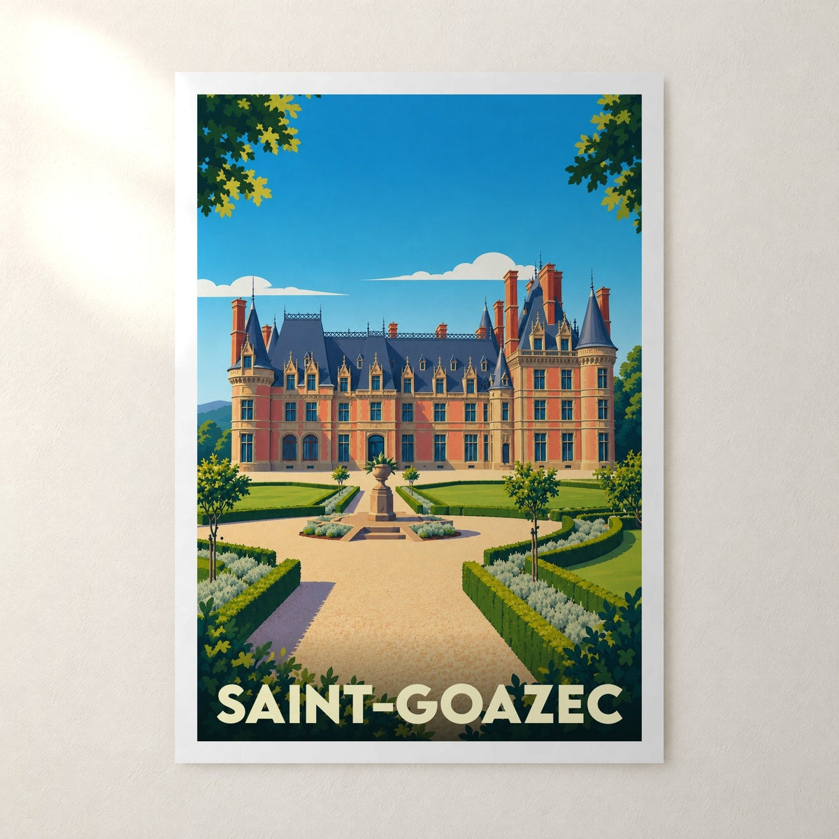 Affiche Saint-Goazec – sans cadre, accrochée au mur