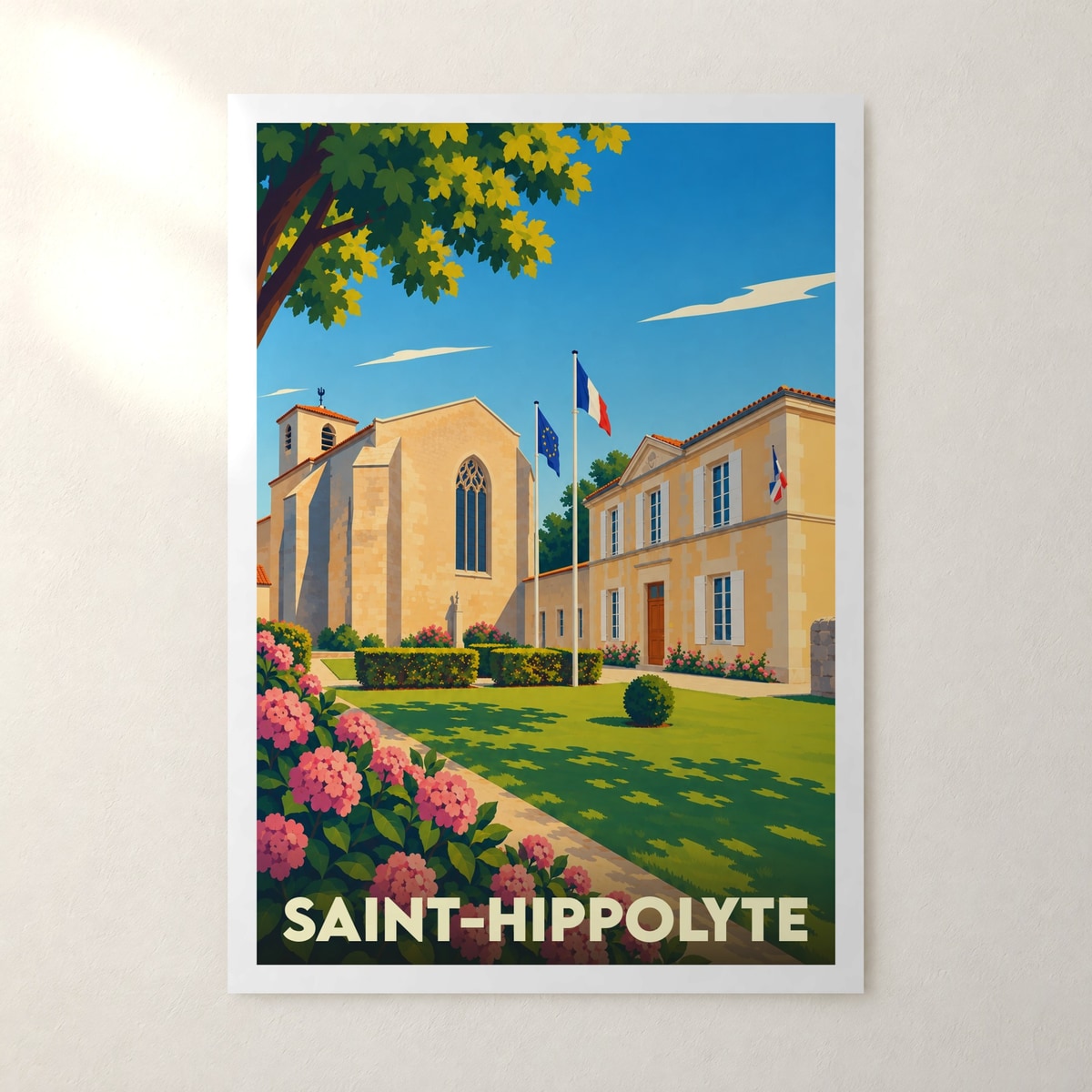 Affiche Saint-Hippolyte (Charente-Maritime) – sans cadre, accrochée au mur