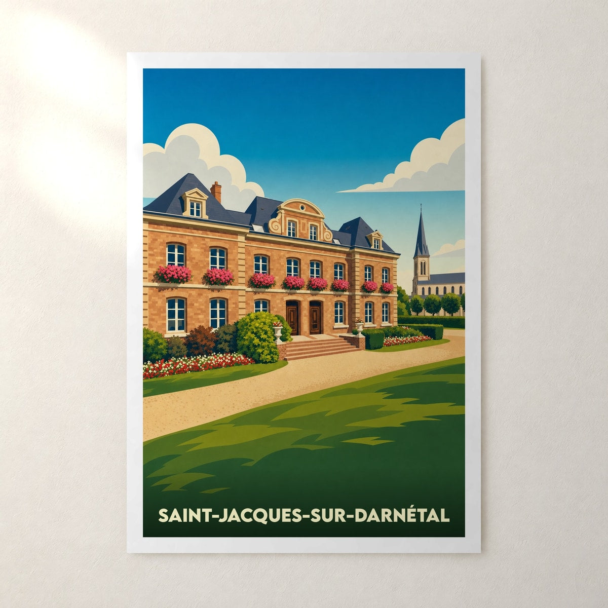 Affiche Saint-Jacques-sur-Darnétal – sans cadre, accrochée au mur