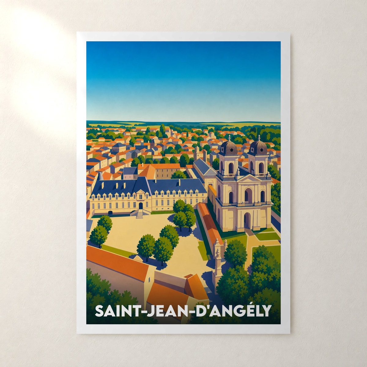 Affiche Saint-Jean-d'Angély – sans cadre, accrochée au mur