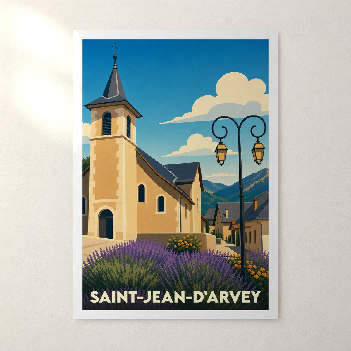 Affiche Saint-Jean-d'Arvey – sans cadre, accrochée au mur