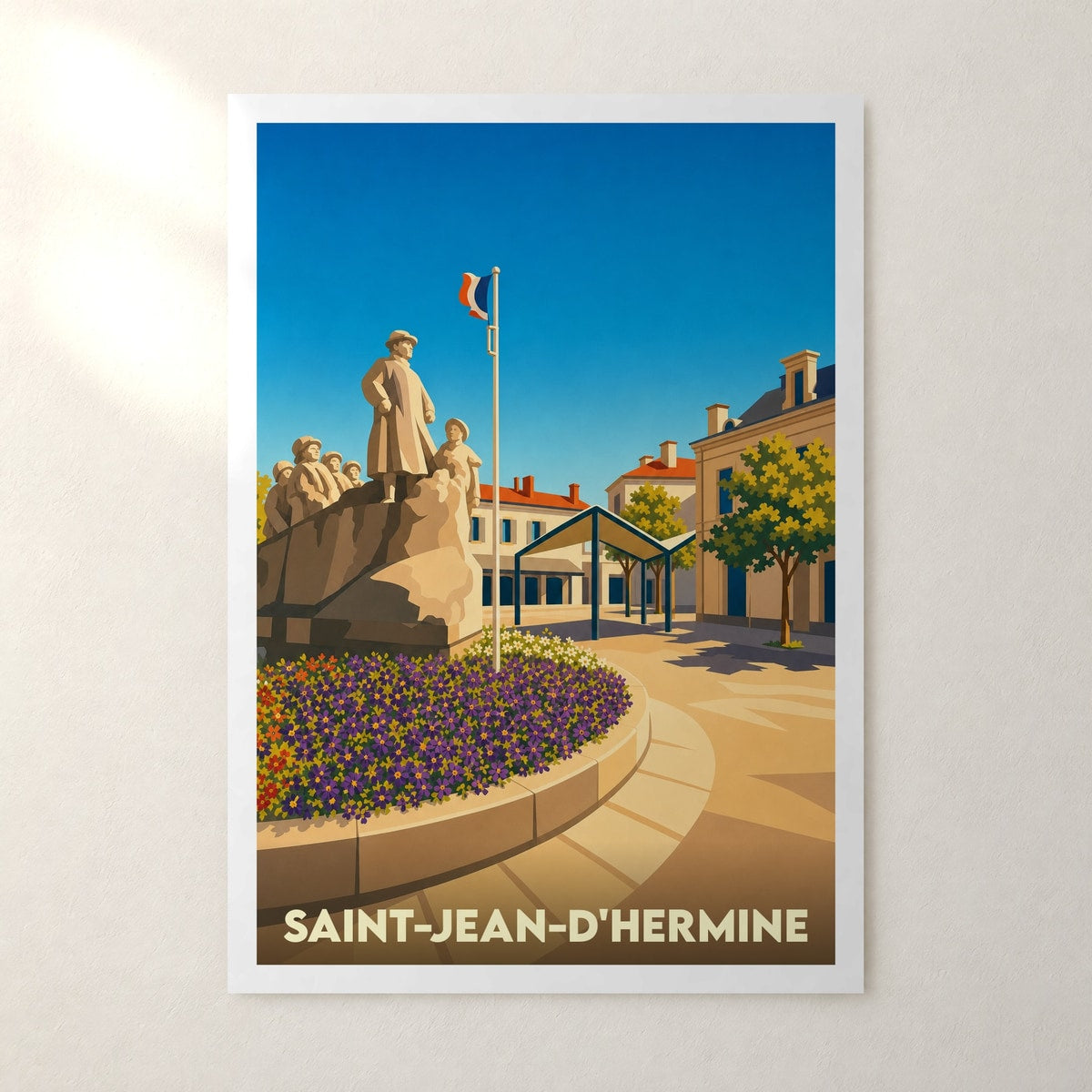 Affiche Saint-Jean-d'Hermine – sans cadre, accrochée au mur
