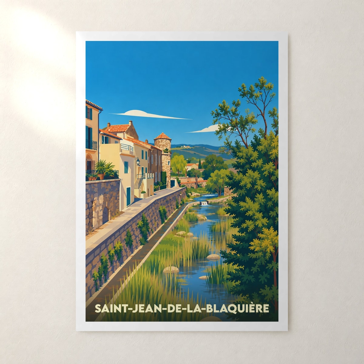Affiche Saint-Jean-de-la-Blaquière – sans cadre, accrochée au mur