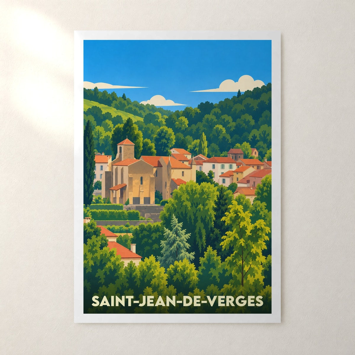 Affiche Saint-Jean-de-Verges – sans cadre, accrochée au mur