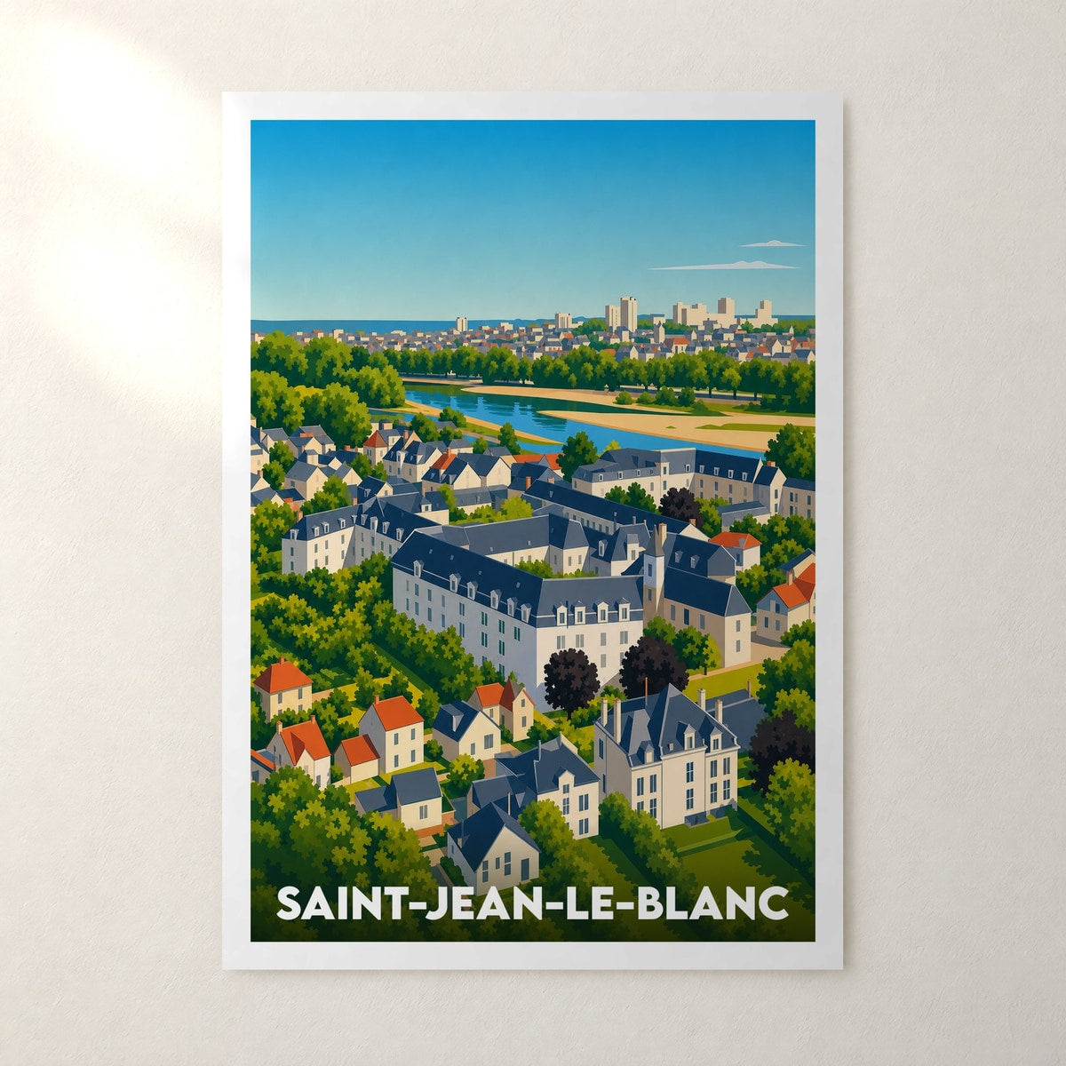 Affiche Saint-Jean-le-Blanc – sans cadre, accrochée au mur