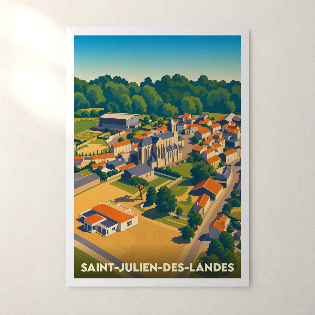 Affiche Saint-Julien-des-Landes – sans cadre, accrochée au mur