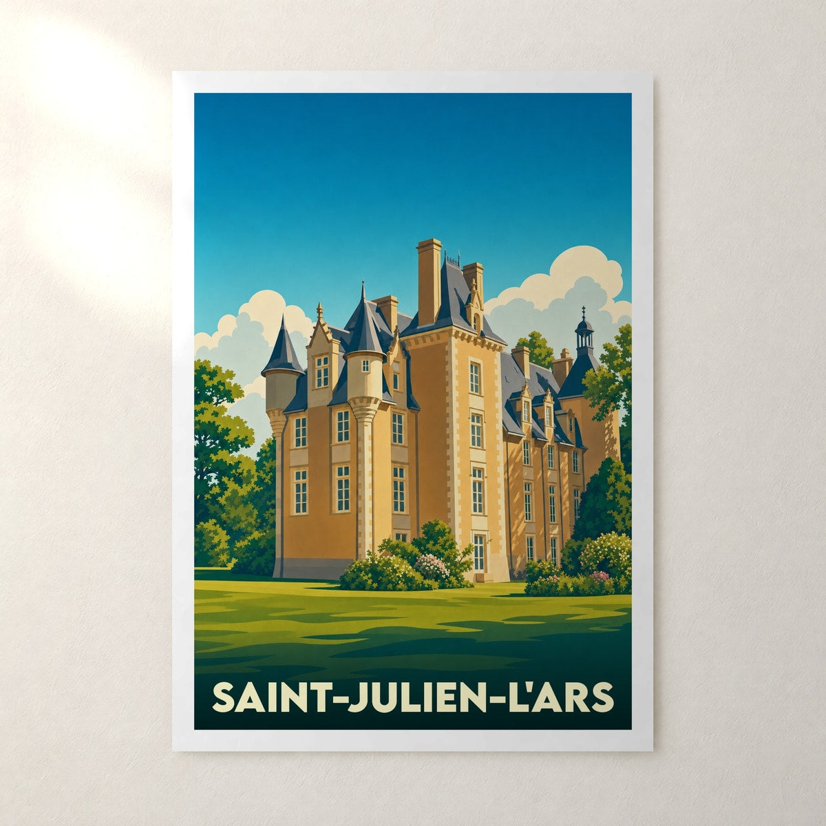 Affiche Saint-Julien-l'Ars – sans cadre, accrochée au mur