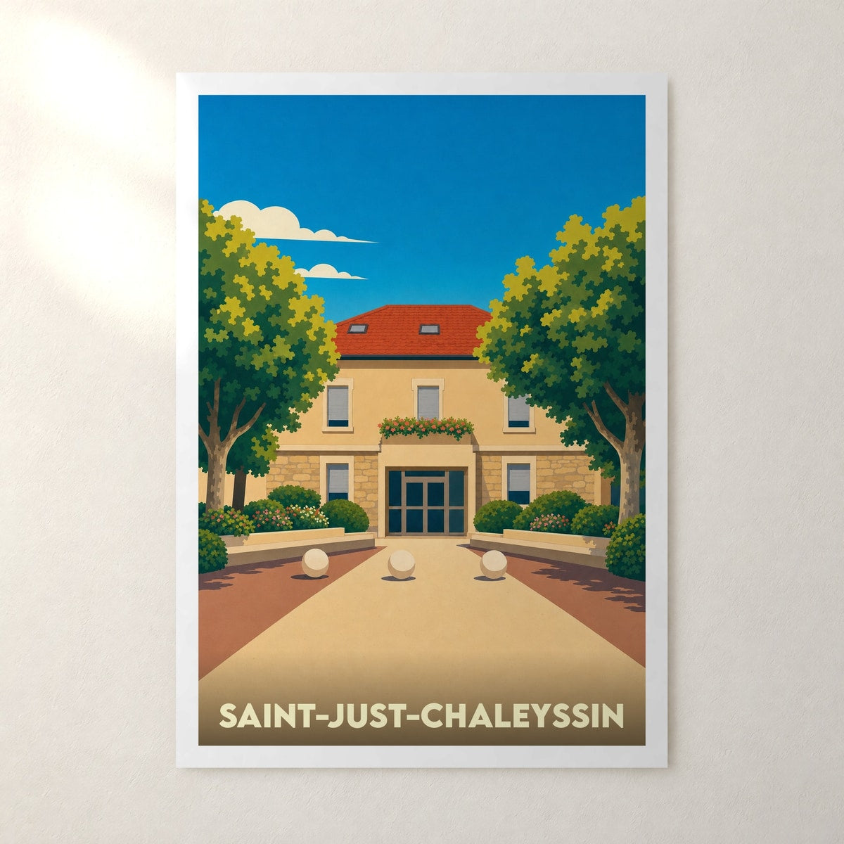 Affiche Saint-Just-Chaleyssin – sans cadre, accrochée au mur