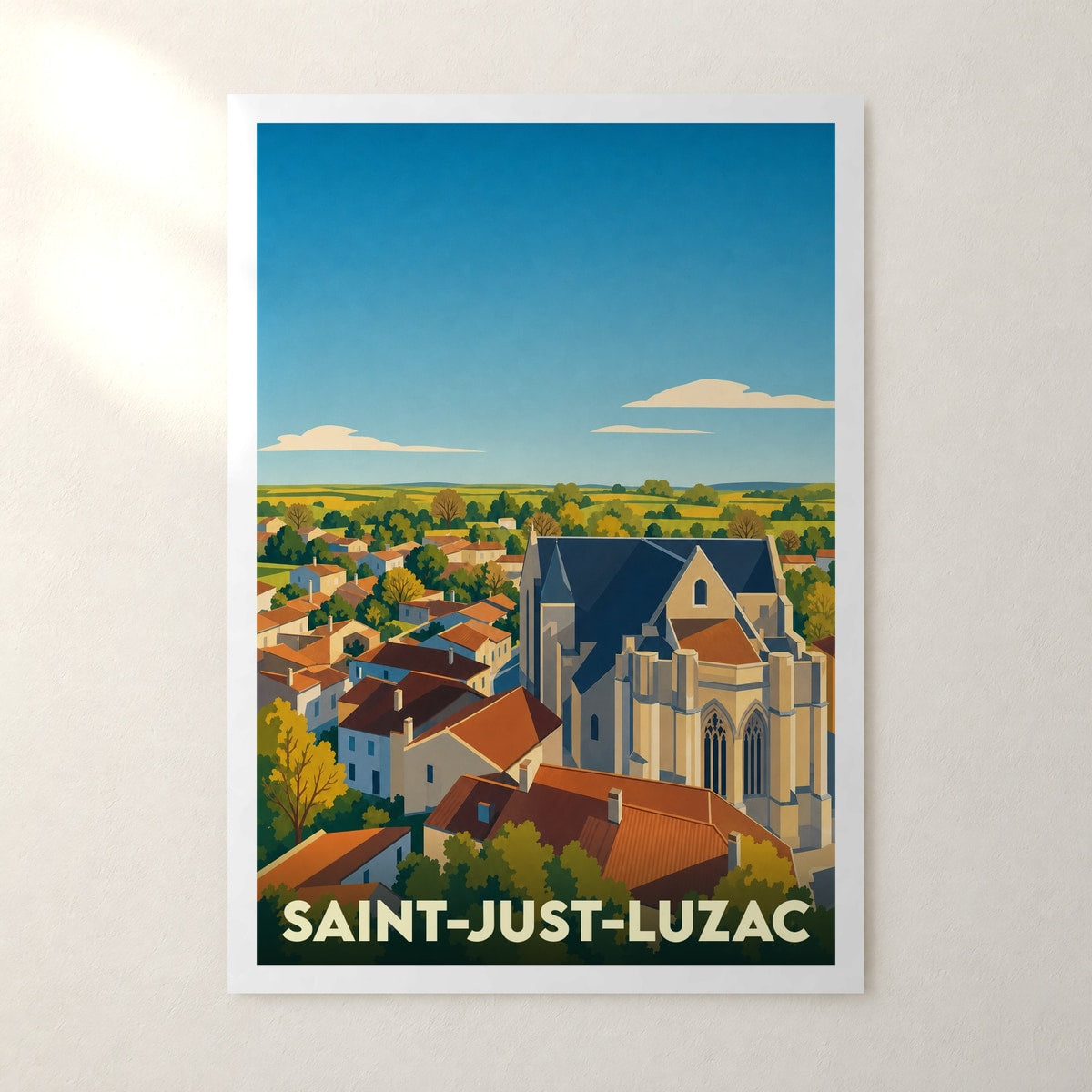 Affiche Saint-Just-Luzac – sans cadre, accrochée au mur