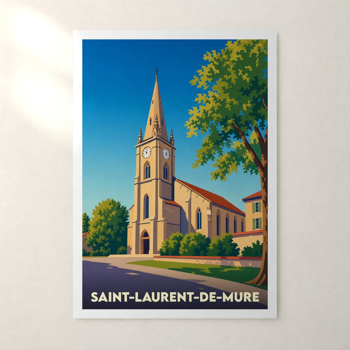 Affiche Saint-Laurent-de-Mure – sans cadre, accrochée au mur