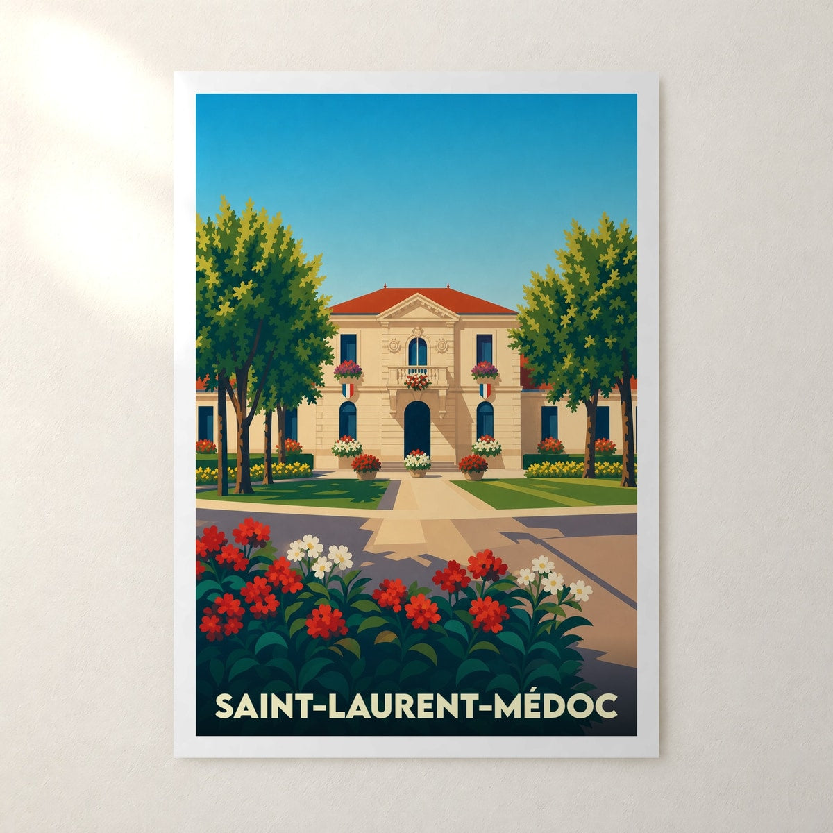Affiche Saint-Laurent-Médoc – sans cadre, accrochée au mur