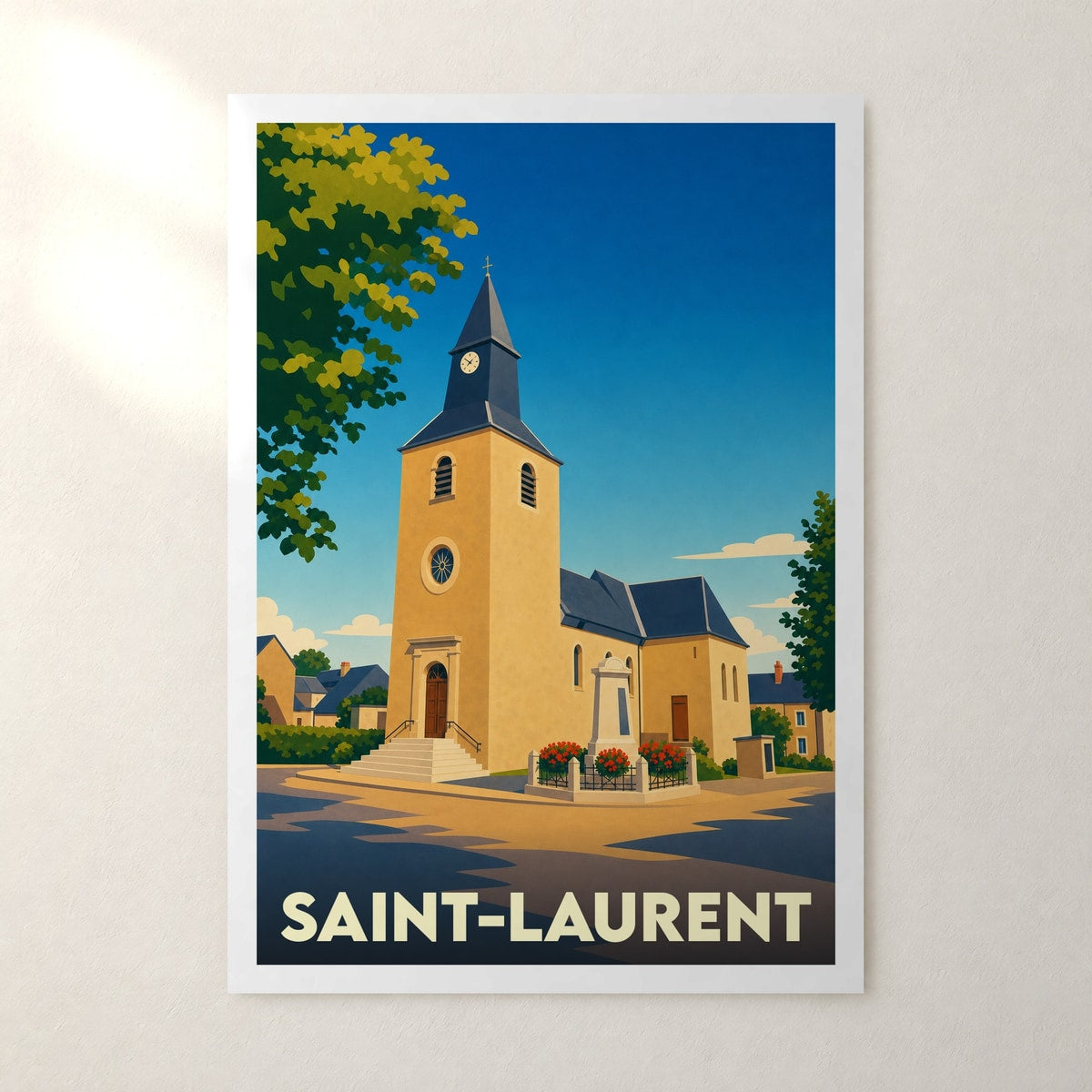 Affiche Saint-Laurent – sans cadre, accrochée au mur