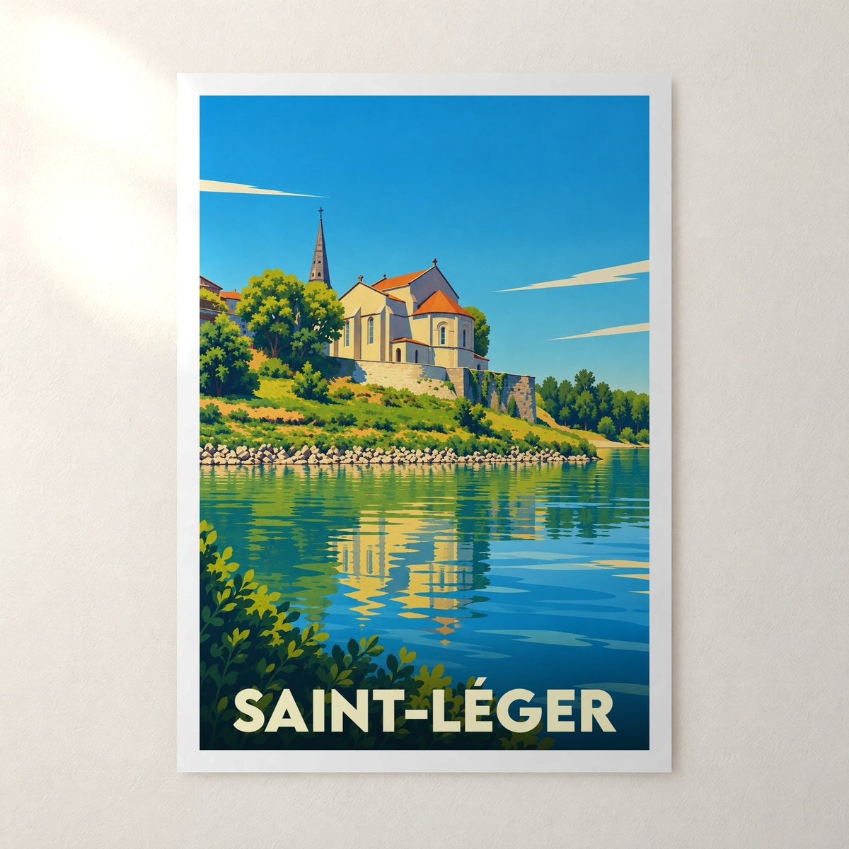 Affiche Saint-Léger (Lot-et-Garonne) – sans cadre, accrochée au mur