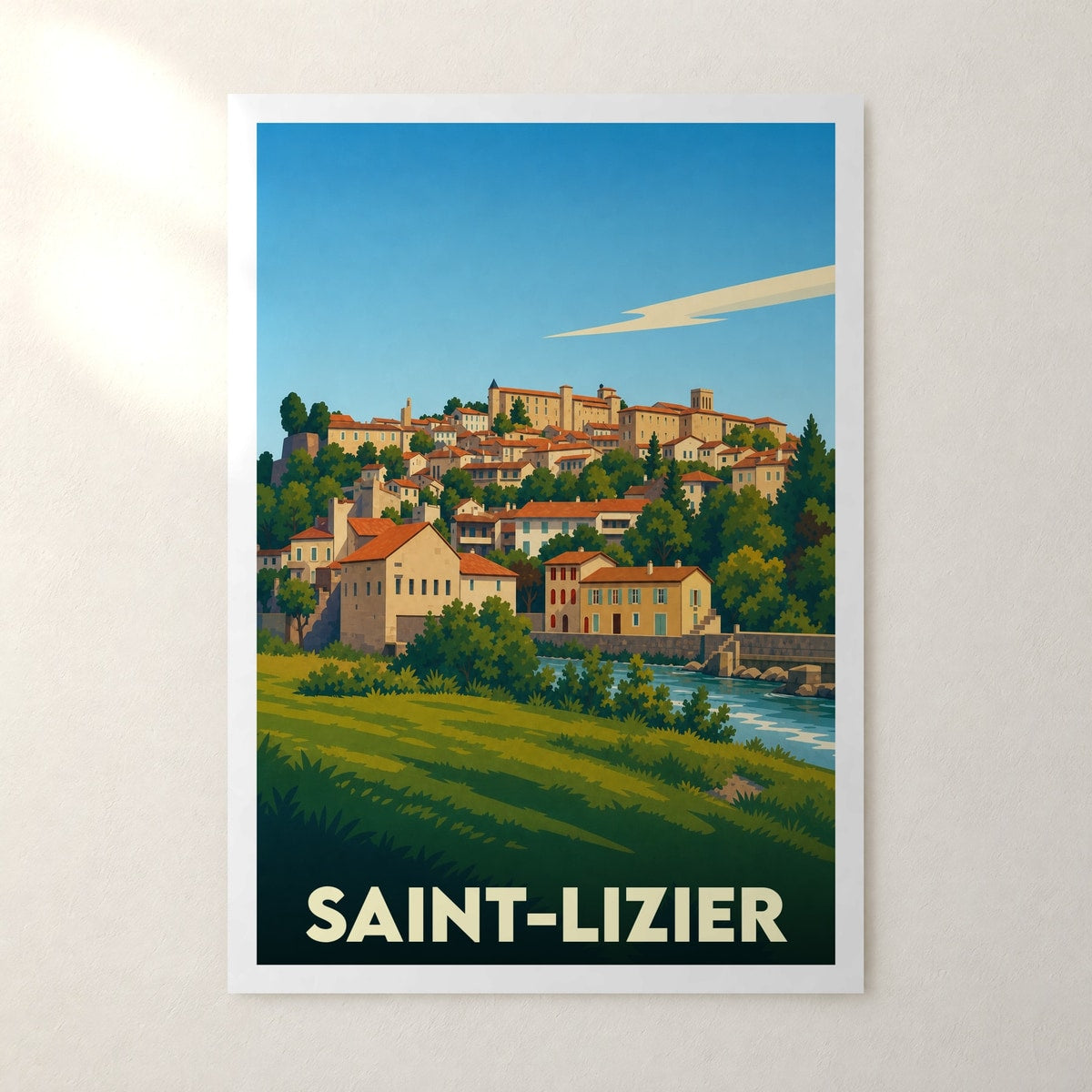 Affiche Saint-Lizier – sans cadre, accrochée au mur
