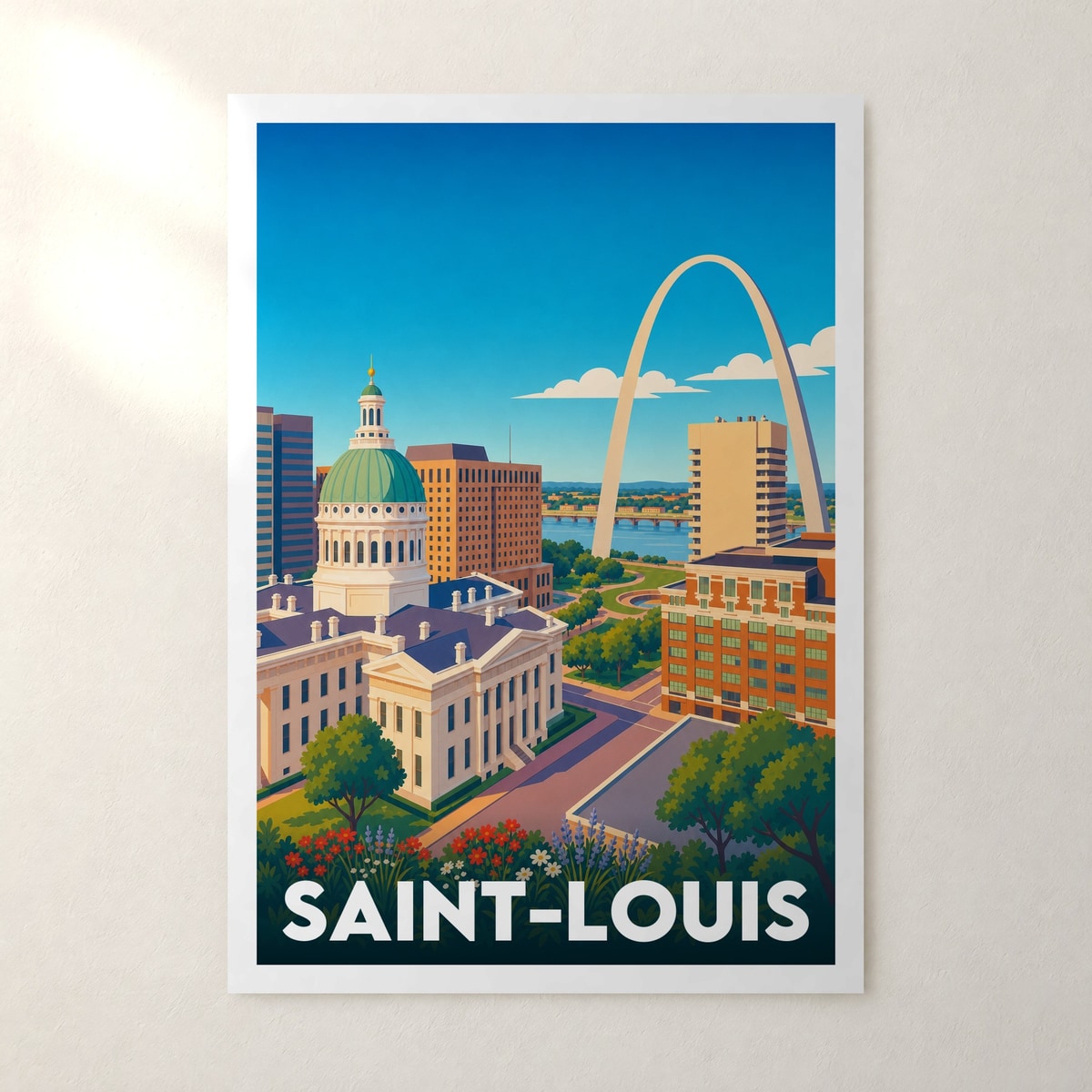Affiche Saint-Louis – sans cadre, accrochée au mur