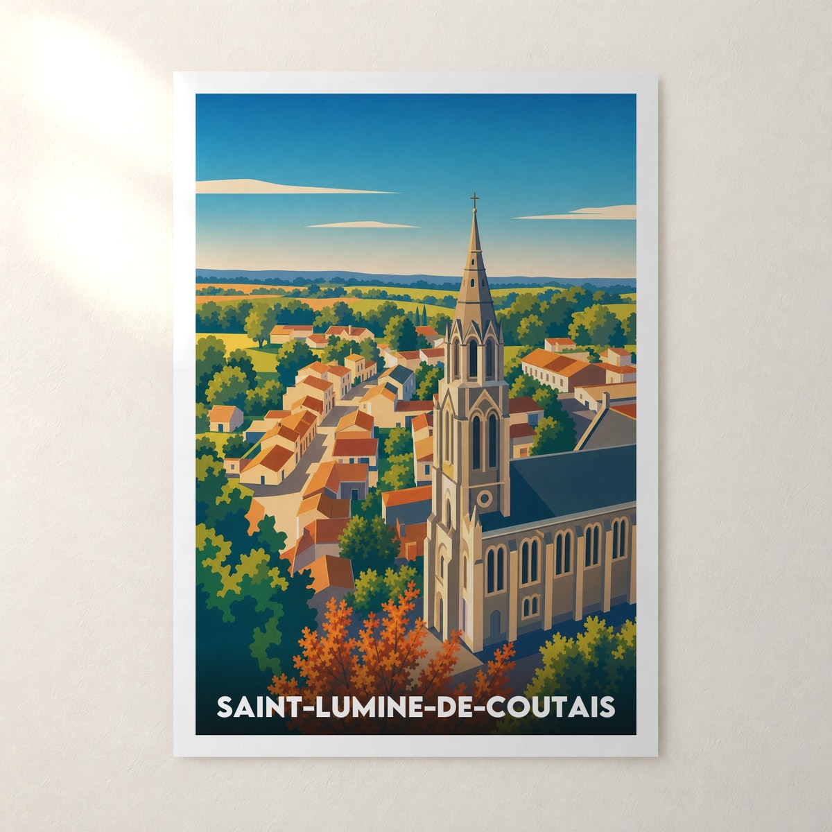 Affiche Saint-Lumine-de-Coutais – sans cadre, accrochée au mur