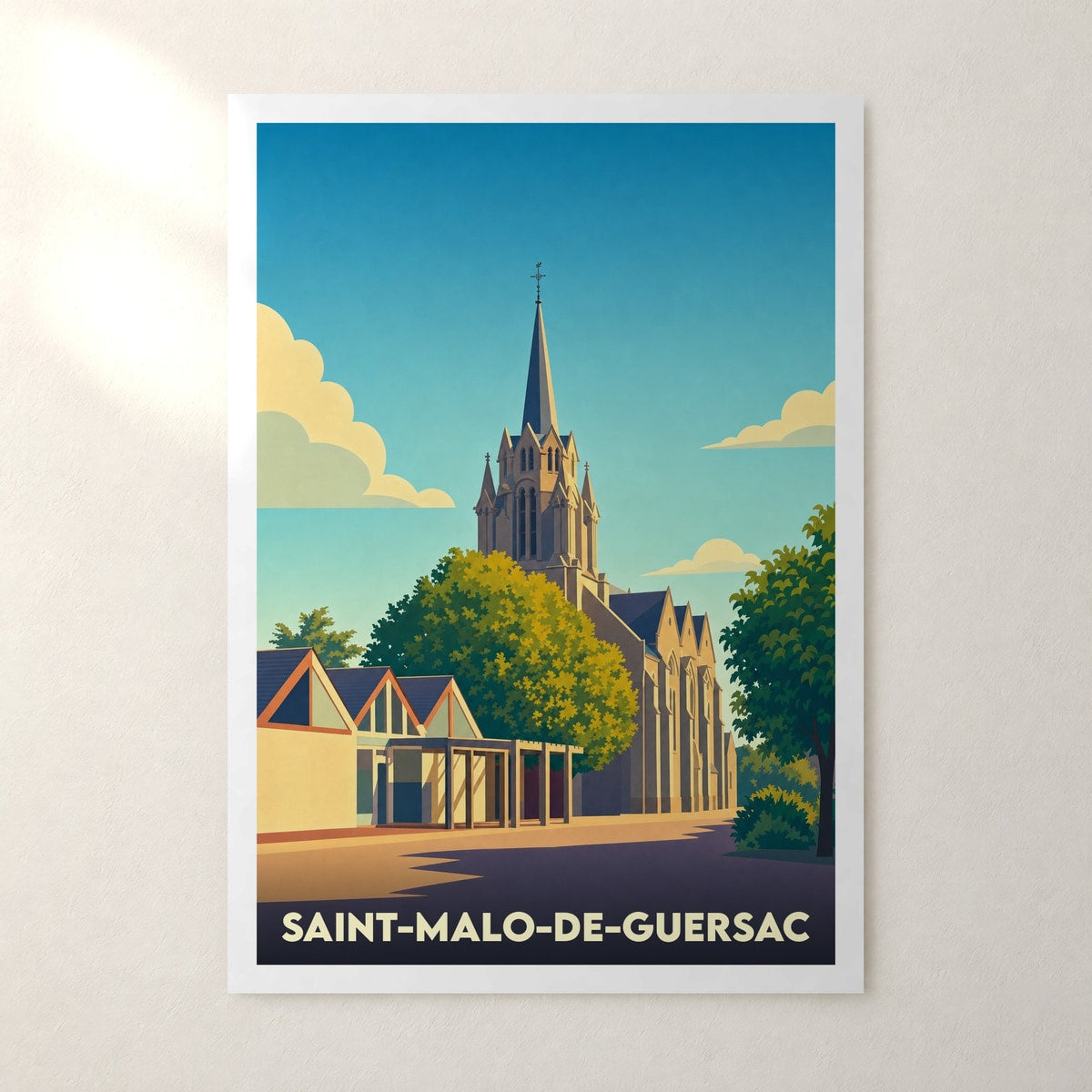 Affiche Saint-Malo-de-Guersac – sans cadre, accrochée au mur