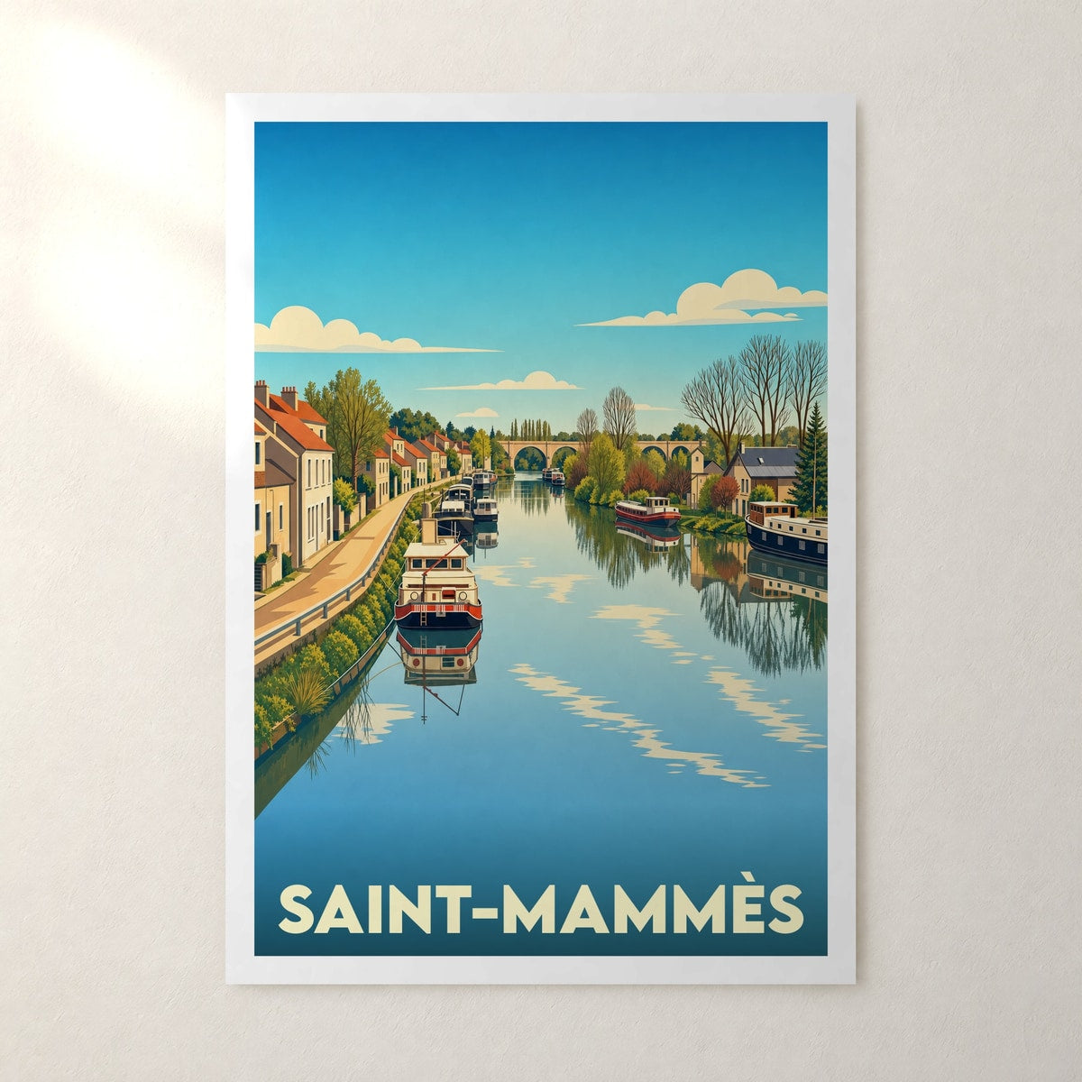 Affiche Saint-Mammès – sans cadre, accrochée au mur