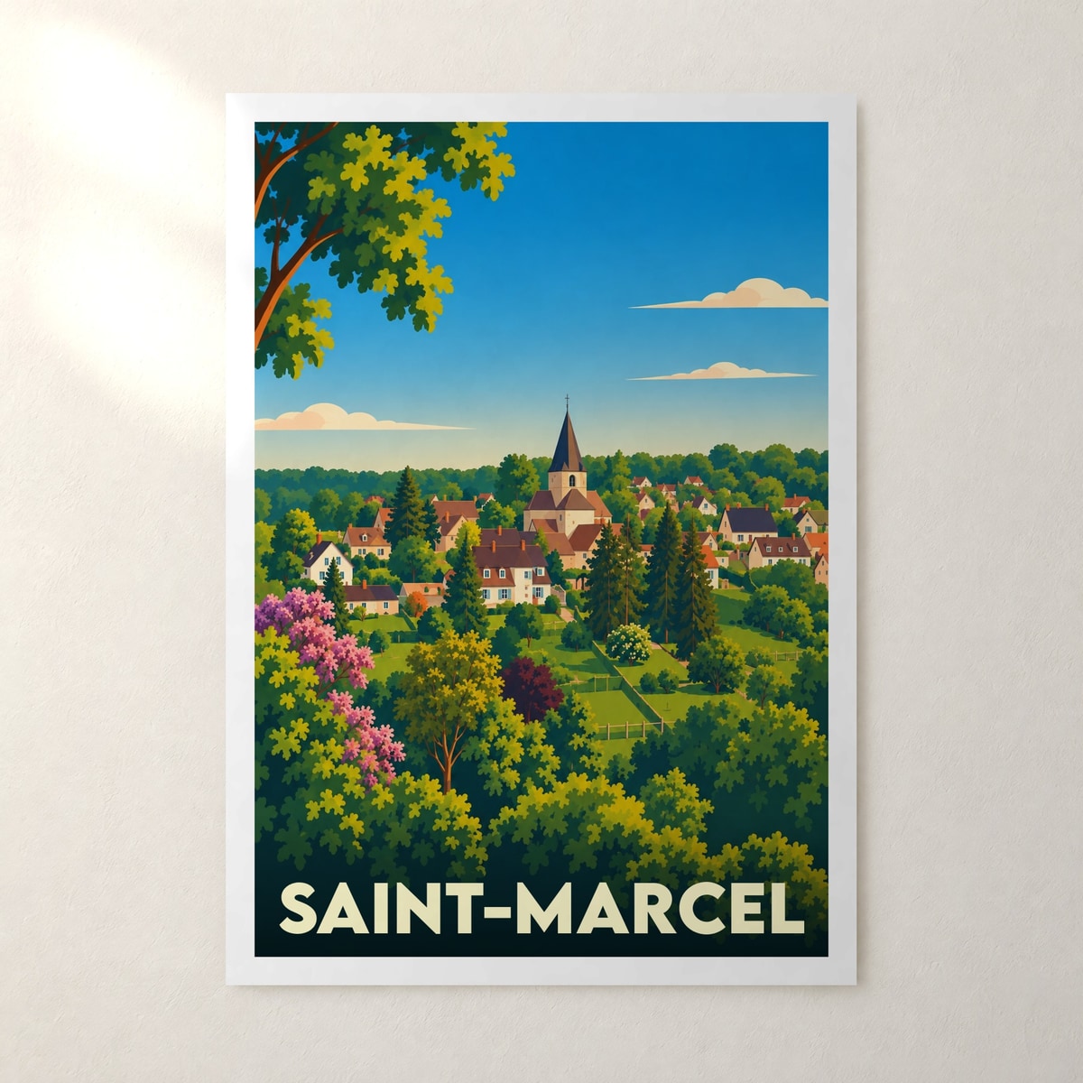 Affiche Saint-Marcel (Eure) – sans cadre, accrochée au mur