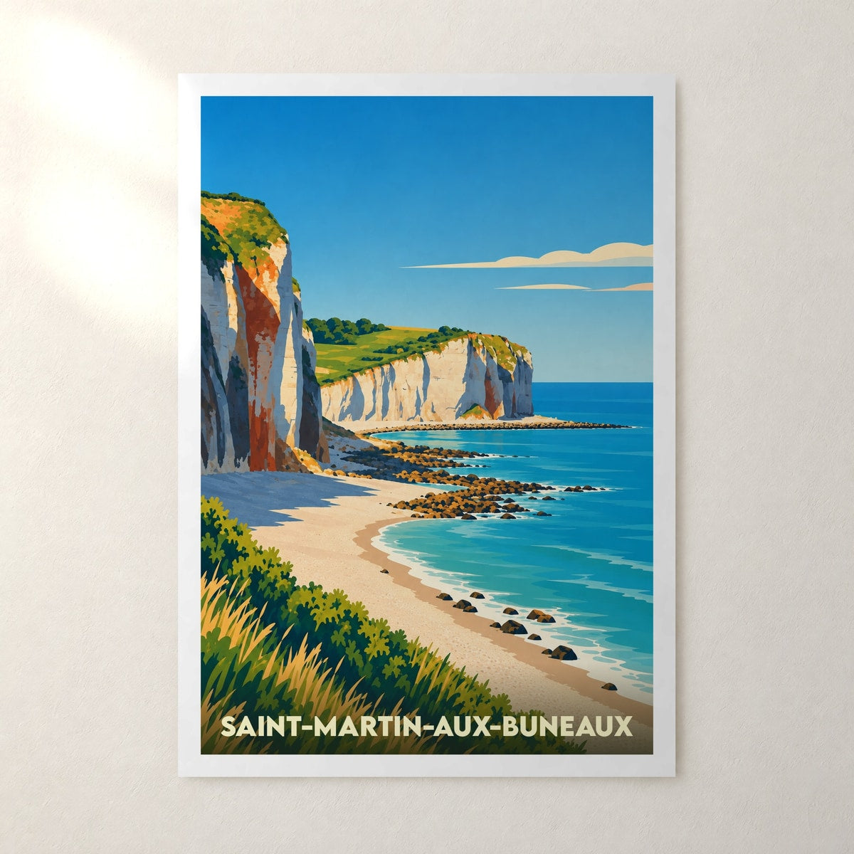 Affiche Saint-Martin-aux-Buneaux – sans cadre, accrochée au mur