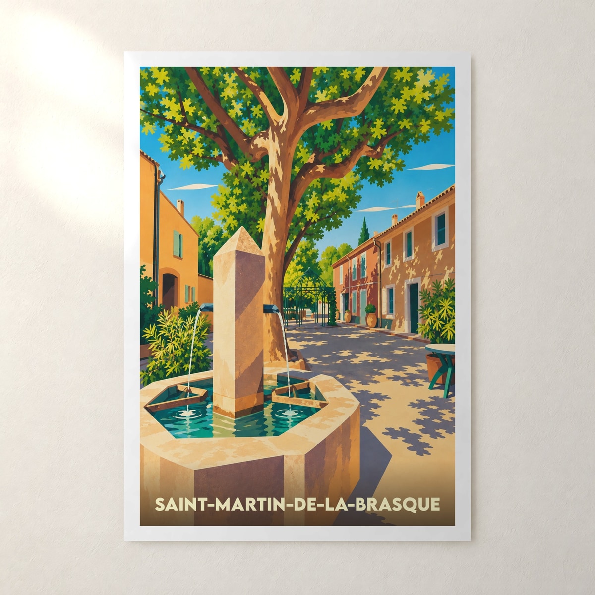 Affiche Saint-Martin-de-la-Brasque – sans cadre, accrochée au mur