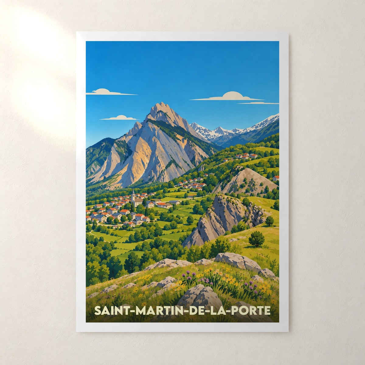 Affiche Saint-Martin-de-la-Porte – sans cadre, accrochée au mur
