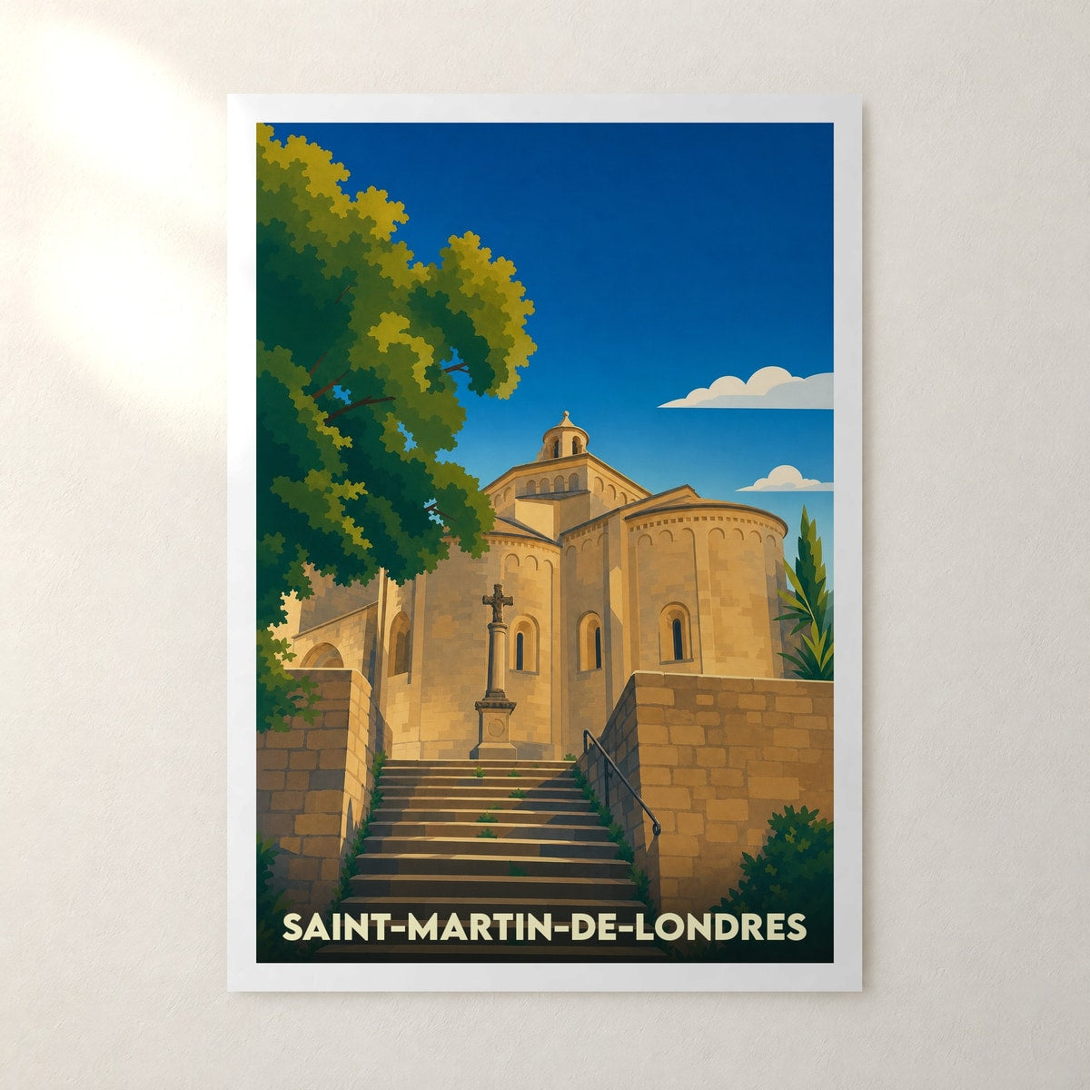Affiche Saint-Martin-de-Londres – sans cadre, accrochée au mur