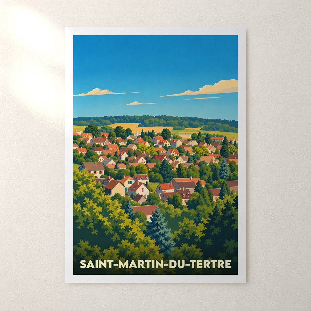 Affiche Saint-Martin-du-Tertre (Yonne) – sans cadre, accrochée au mur