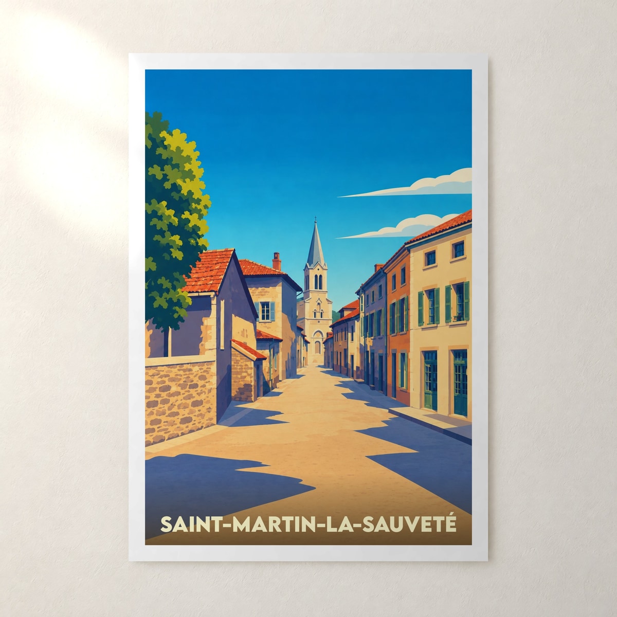Affiche Saint-Martin-la-Sauveté – sans cadre, accrochée au mur