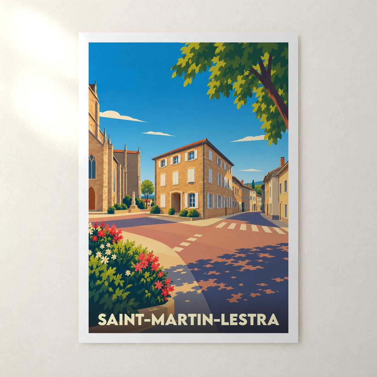 Affiche Saint-Martin-Lestra – sans cadre, accrochée au mur