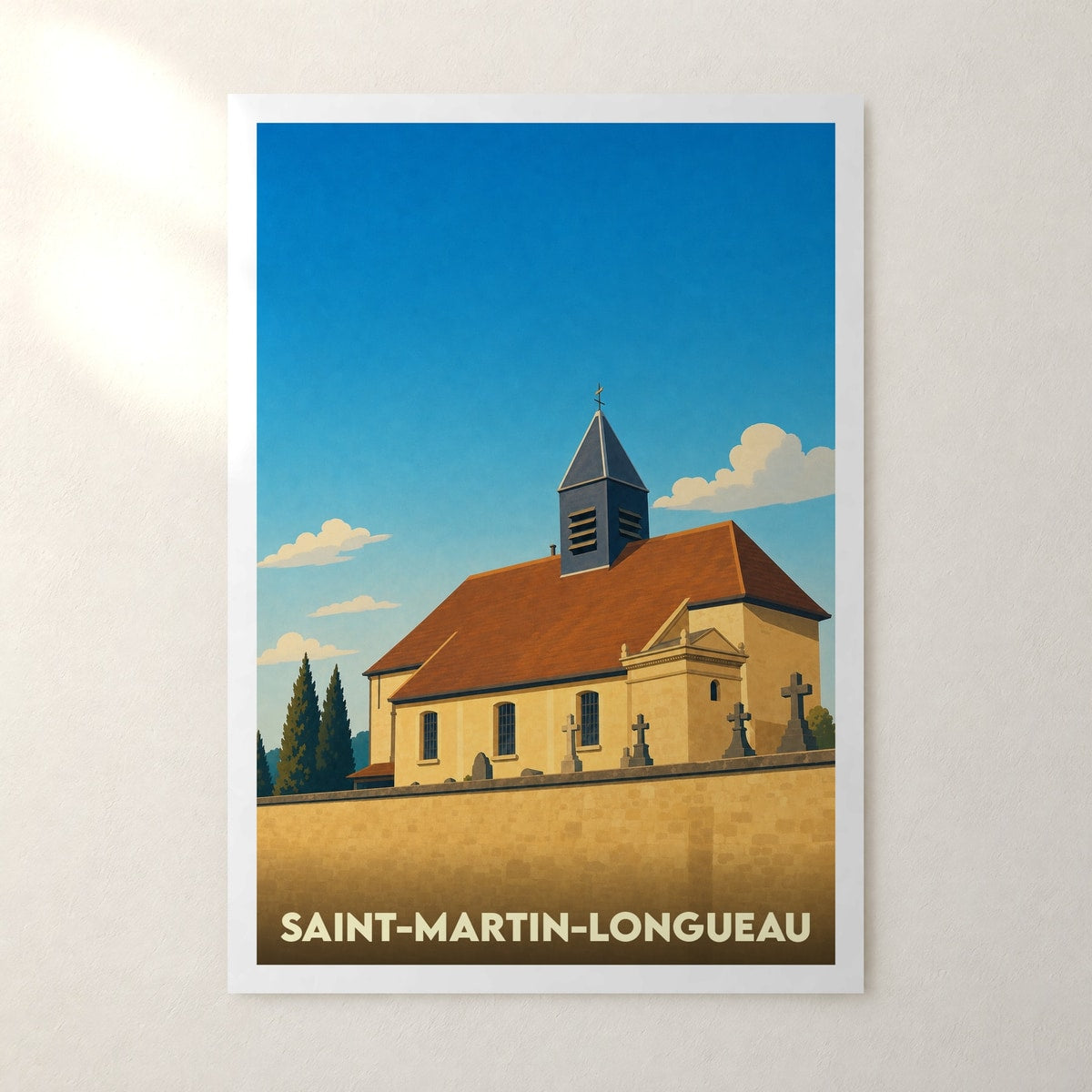 Affiche Saint-Martin-Longueau – sans cadre, accrochée au mur