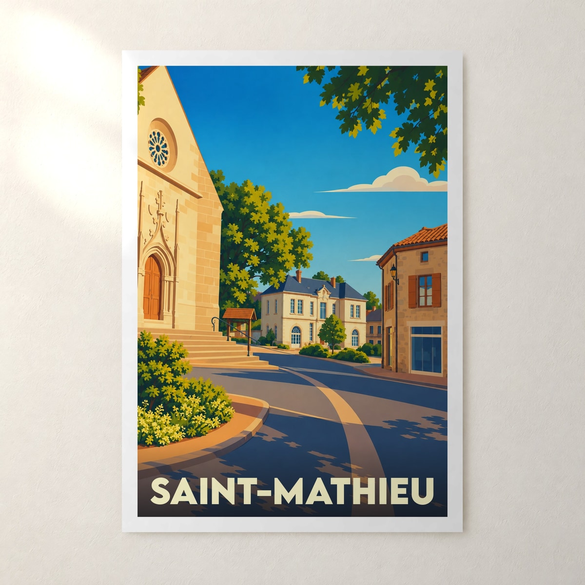 Affiche Saint-Mathieu (Haute-Vienne) – sans cadre, accrochée au mur