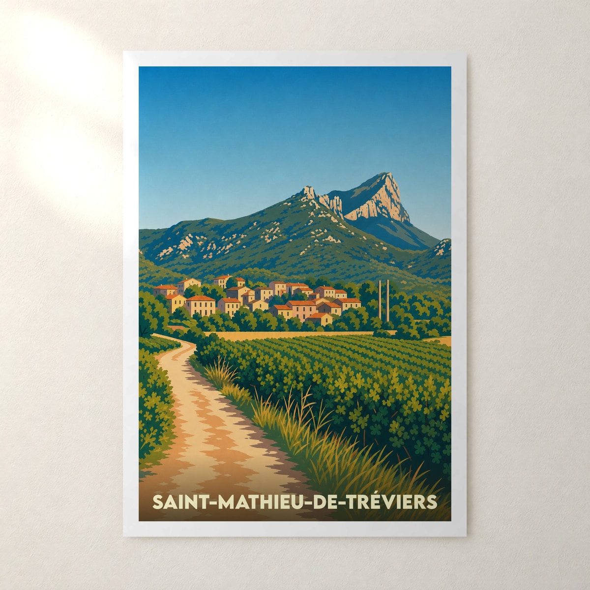 Affiche Saint-Mathieu-de-Tréviers – sans cadre, accrochée au mur