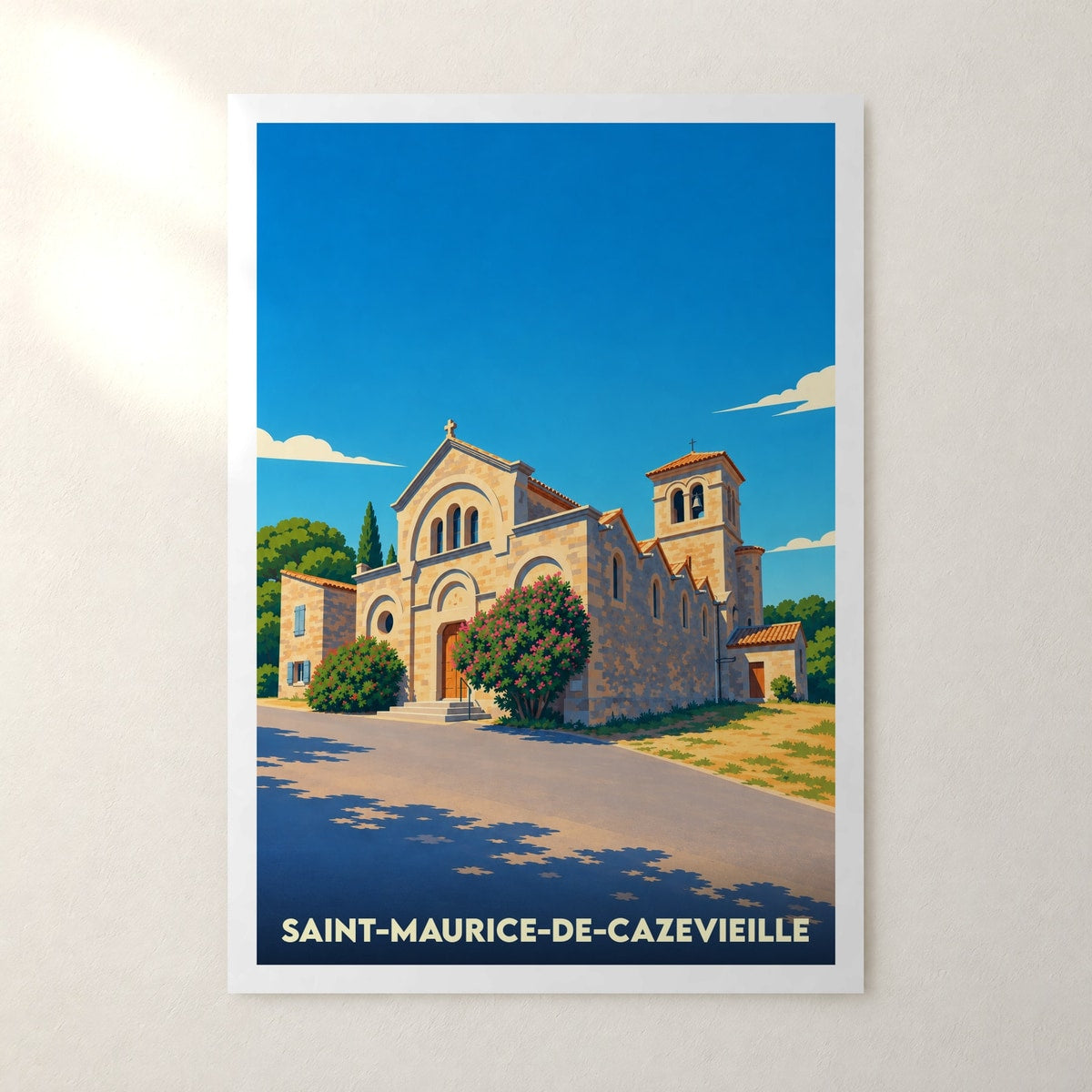 Affiche Saint-Maurice-de-Cazevieille – sans cadre, accrochée au mur