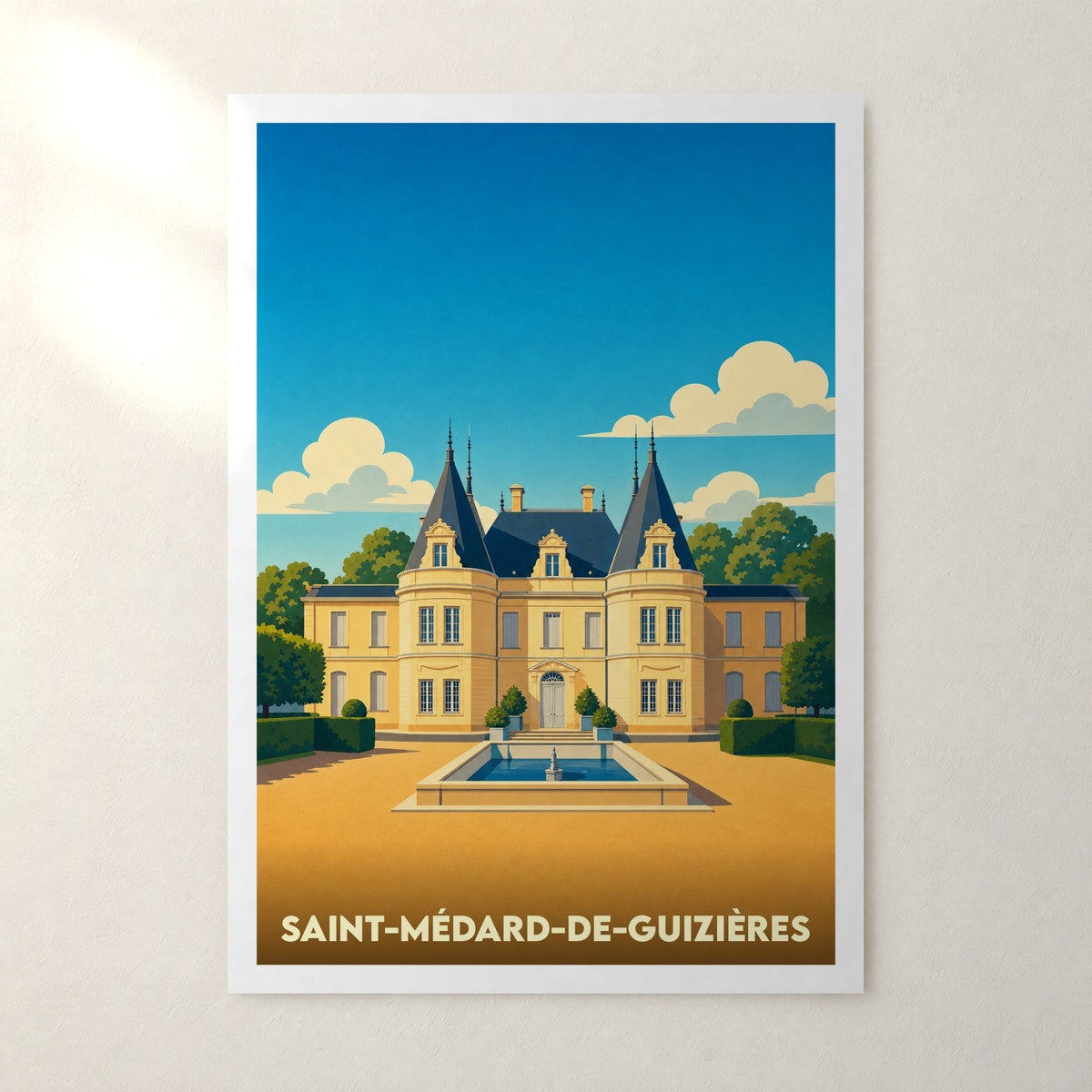 Affiche Saint-Médard-de-Guizières – sans cadre, accrochée au mur