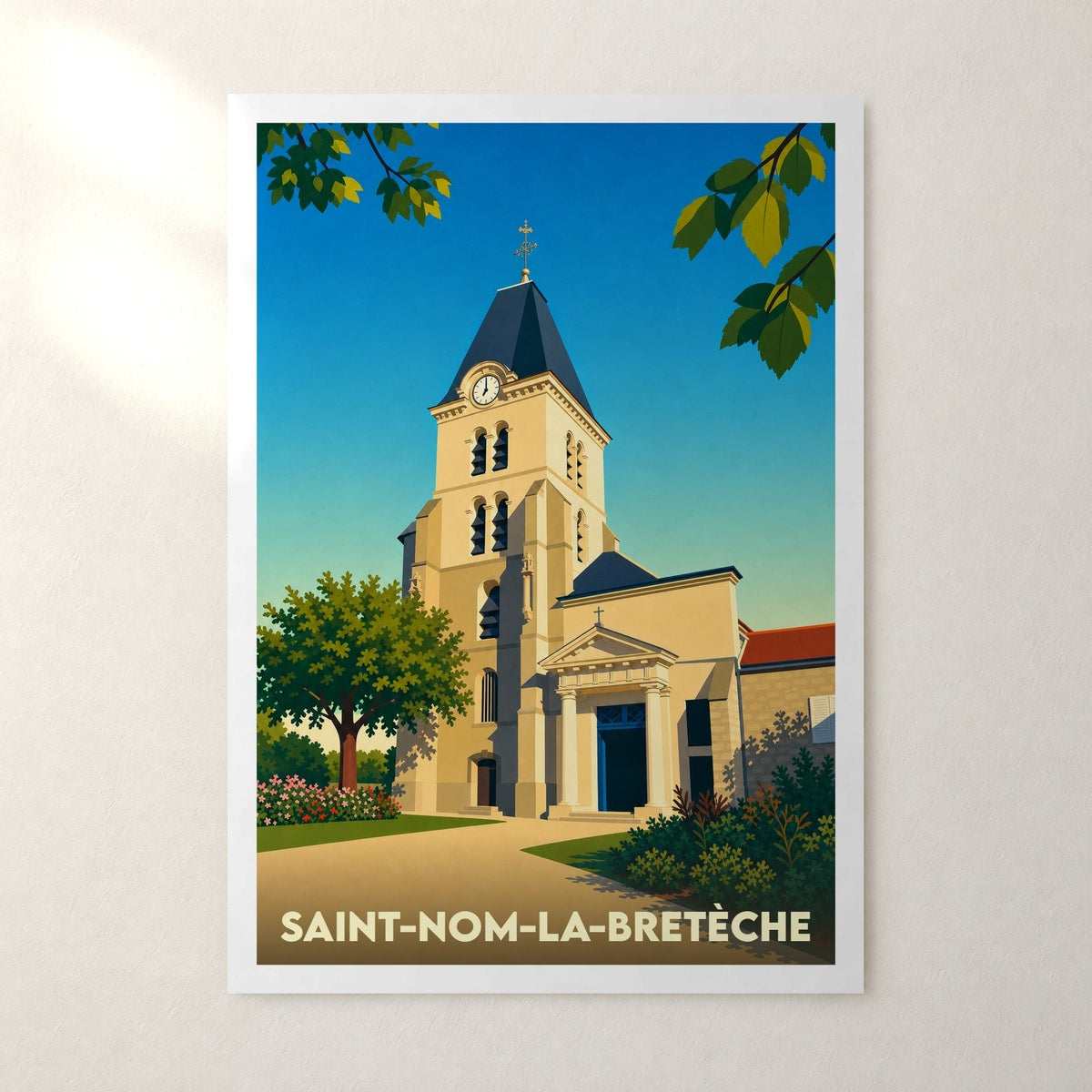 Affiche Saint-Nom-la-Bretèche – sans cadre, accrochée au mur