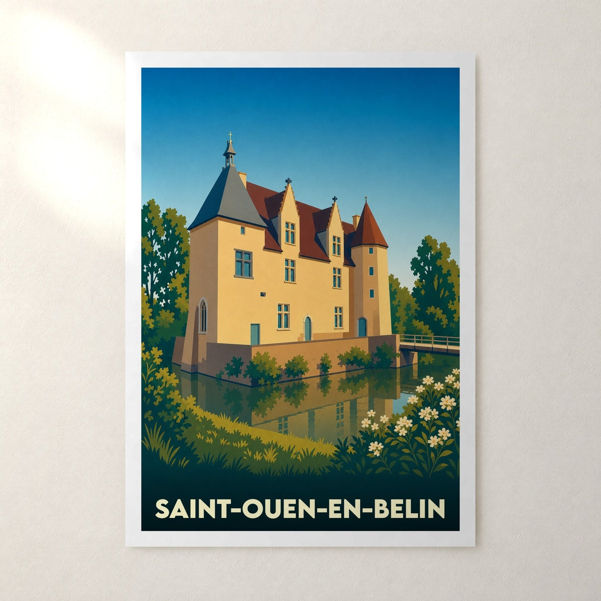Affiche Saint-Ouen-en-Belin – sans cadre, accrochée au mur