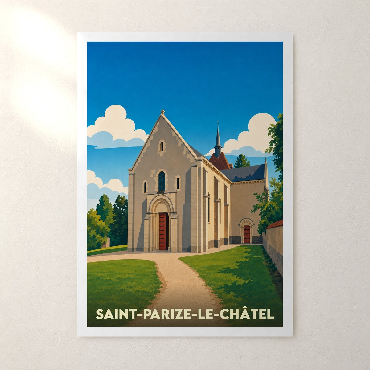 Affiche Saint-Parize-le-Châtel – sans cadre, accrochée au mur
