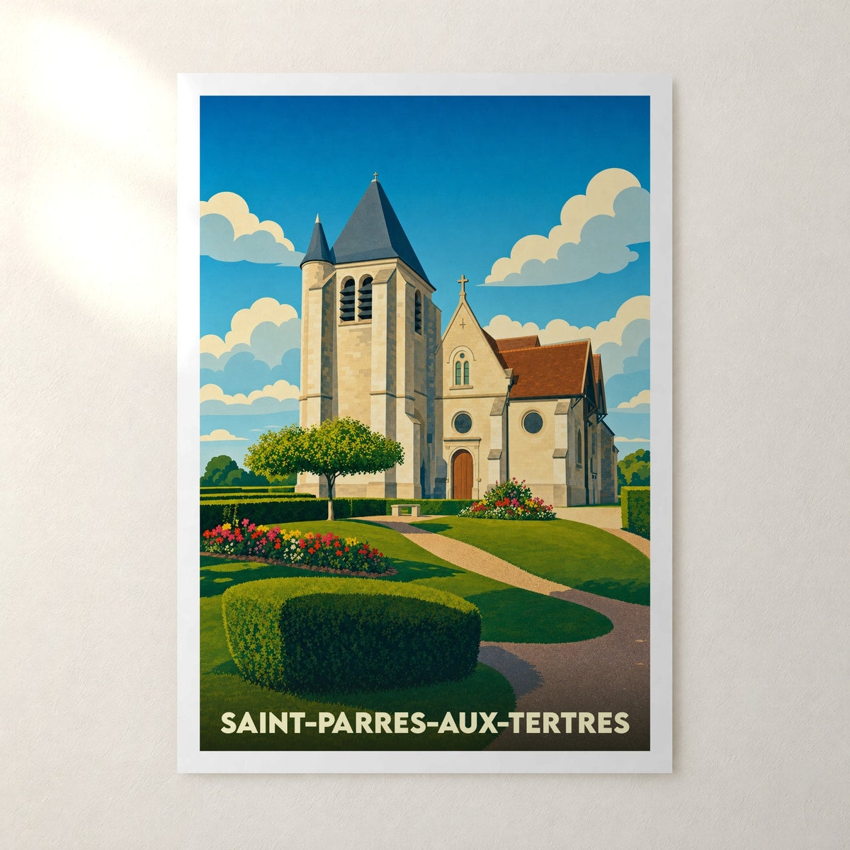Affiche Saint-Parres-aux-Tertres – sans cadre, accrochée au mur