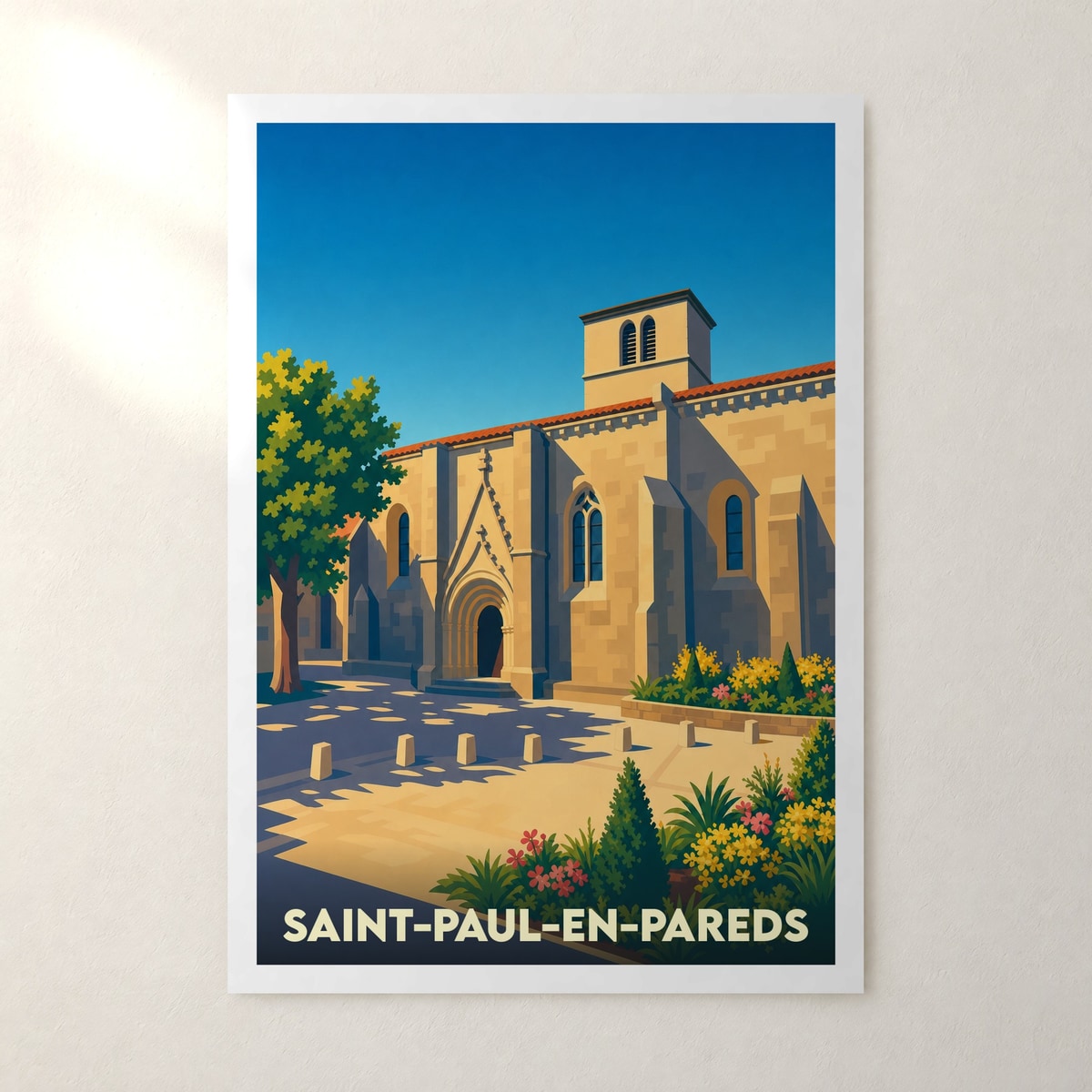 Affiche Saint-Paul-en-Pareds – sans cadre, accrochée au mur