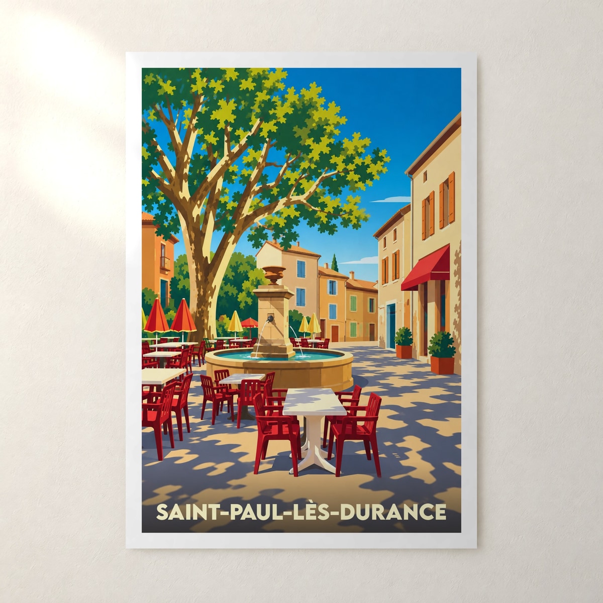 Affiche Saint-Paul-lès-Durance – sans cadre, accrochée au mur