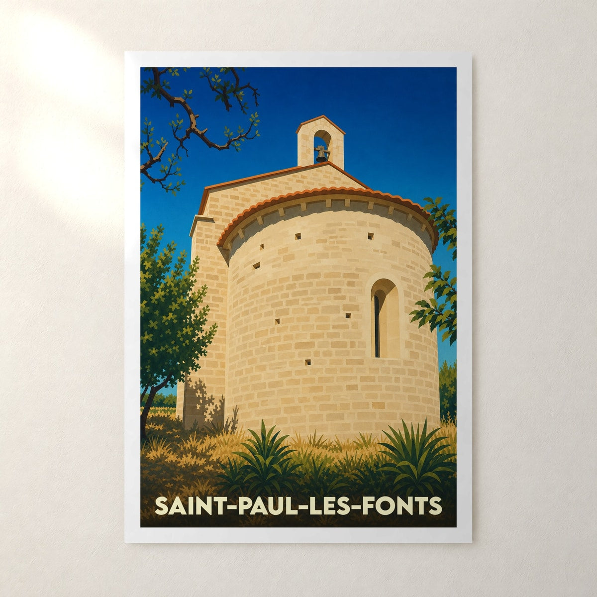 Affiche Saint-Paul-les-Fonts – sans cadre, accrochée au mur