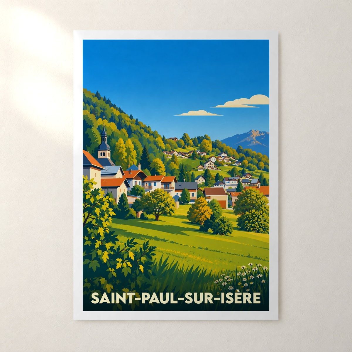 Affiche Saint-Paul-sur-Isère – sans cadre, accrochée au mur