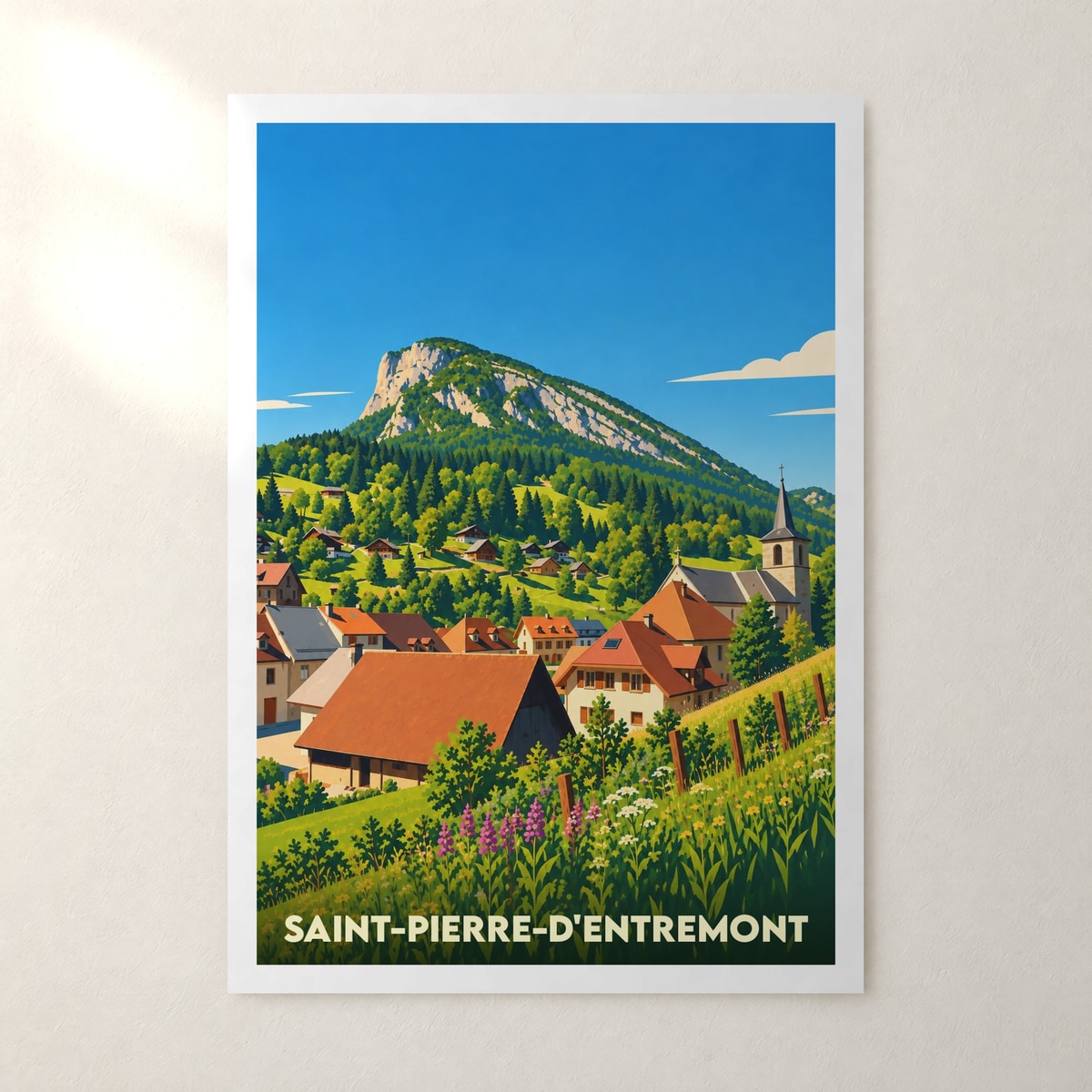 Affiche Saint-Pierre-d'Entremont (Isère) – sans cadre, accrochée au mur